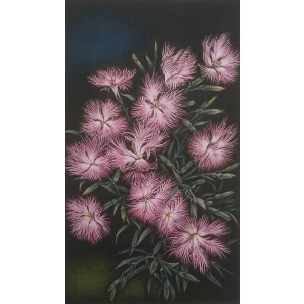 生田宏司　「カワラナデシコ」　　カラーメゾチント