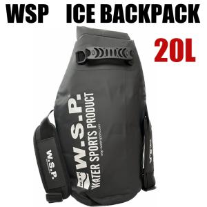WSP アイスリュック ソフトクーラーバックパック 20L ブラック クーラーバッグ 防水リュック 保冷保温バッグ ドライバッグ｜gamusharana-sports