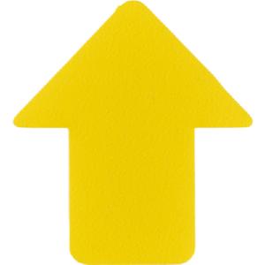 日本緑十字社 路面標識  路面表示ステッカー 矢印型 黄 QCA-Y 76×70mm 10枚組 PVC 403042