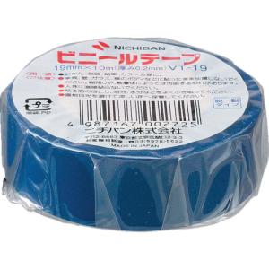 ■ニチバン ビニールテープ青１９ｍｍＸ１０ｍ １巻 VT-194 1巻｜ganbariya-shop