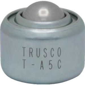 ■ＴＲＵＳＣＯ　ボールキャスター　プレス成型品上向用　スチール製ボール　T-A5C　1個｜ganbariya-shop