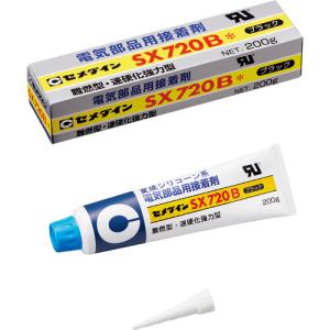 セメダイン 電機部品用弾性接着剤 ＳＸ７２０Ｂ ２００ｇ （黒色） ＡＸ−２１５ AX-215 1本｜ganbariya-shop