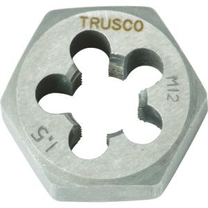 ■ＴＲＵＳＣＯ 六角サラエナットダイス 細目 Ｍ１２Ｘ１．５ TD6-12X1.5 1個｜ganbariya-shop