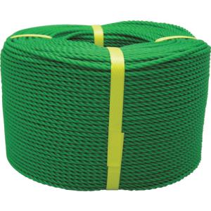 ユタカ ロープ ＰＥロープ巻物 ３φ×２００ｍ グリーン PE-73 1巻｜ganbariya-shop