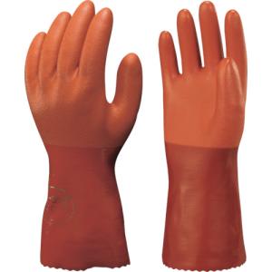 ショーワ 塩化ビニール手袋 Ｎｏ６２０ニューロングビニローブ オレンジ ＬＬサイズ NO620-LL 1双｜ganbariya-shop