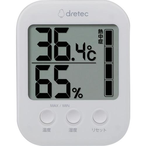 ■ｄｒｅｔｅｃ デジタル温湿度計「モスフィ」 ホワイト O-401WT 1台