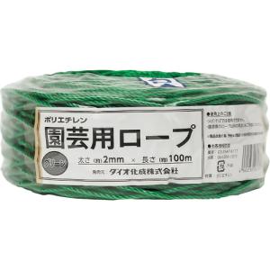 Ｄｉｏ 園芸用ロープ 緑 太さ２ｍｍＸ長さ１００ｍ 261357 1巻｜ganbariya-shop