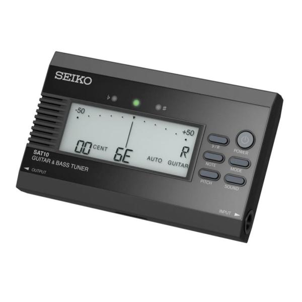 セイコー ギター ベースチューナー ブラック SEIKO GUITAR BASS TUNER SAT...