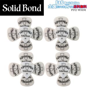 Solid Bond ピック ティアドロップ ホワイト ミディアム×20枚 Teardrop Pick 2 White Medium PD2-WHM ソリッドボンド｜gandgmusichotline