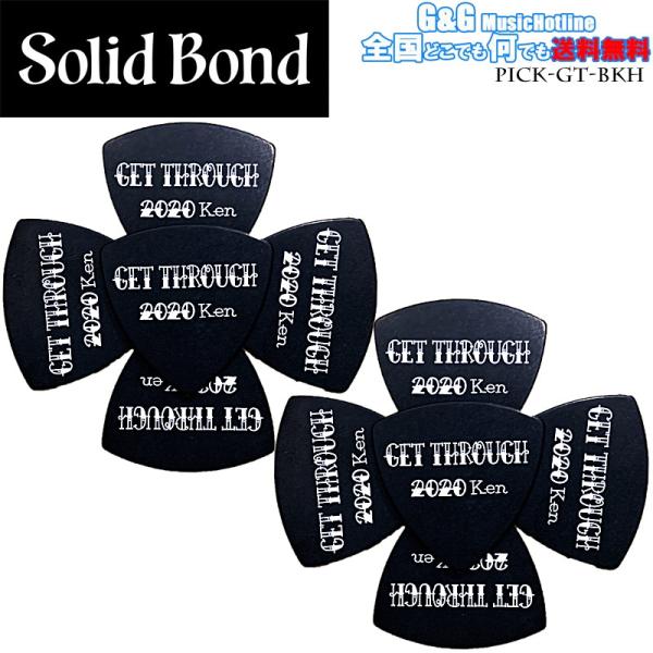 Solid Bond ピック ティアドロップ ブラック ヘビー×10枚 Triangle Pick ...