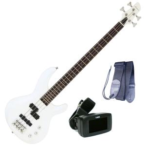 AriaProII ベースギター IGB-STD PWH＋チューナー＋ギターストラップ｜gandgmusichotline