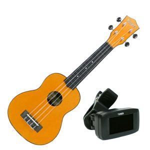 マァーマァ ウクレレ チューナー セット MaAmAa Ukulele Plastic W/C MU-P1 YL + GT-200D｜gandgmusichotline