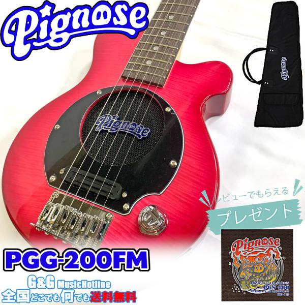 アンプ内蔵コンパクトエレキギター(フレイムトップ)　Pignose PGG-200FM SPK(:シ...