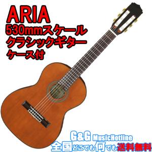 アリア 弦長530mm クラシックギター 表板杉単板 ソフトケース付 Aria Classic Guitar Basic Models A-20-53｜gandgmusichotline