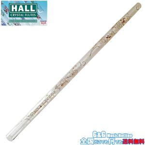 HALL CRYSTAL Flute Eb Flute Offset White Lily クリスタルフルート Eb管 全長523mm｜gandgmusichotline