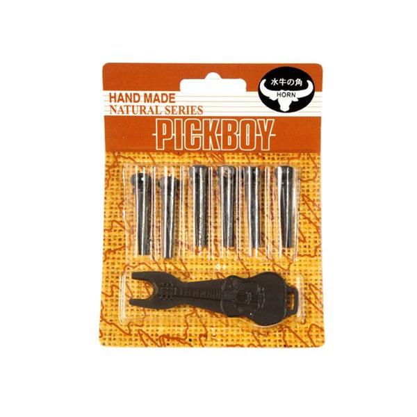 PICKBOY（ピックボーイ）ブリッジピン６本セット/ホーン/ピンプライ付き BP-150HN