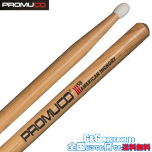 PROMUCO Hickory 5B Nylon Tip プロムコ ドラムスティック アメリカンヒッコリー ナイロンチップ｜gandgmusichotline