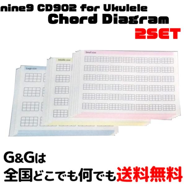 2個セット　コードダイアグラムシール Ukulele Chord diagram CD902