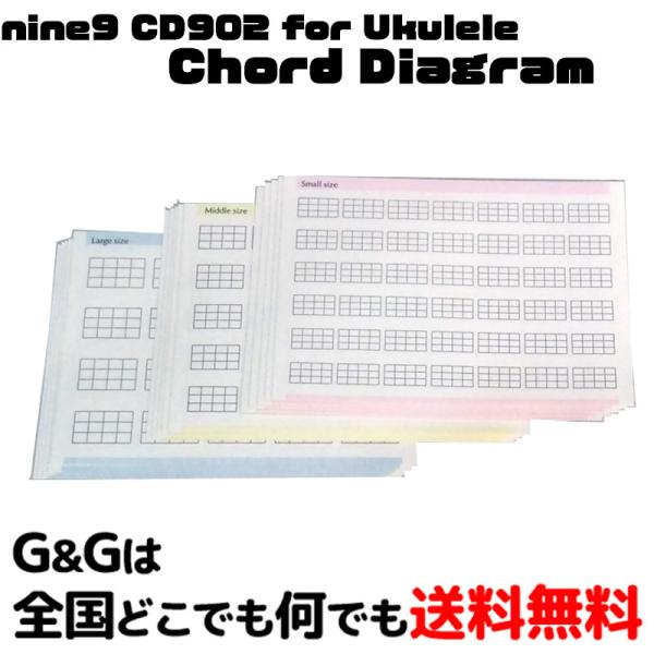コードダイアグラムシール Ukulele Chord diagram CD902
