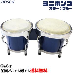 ミニボンゴ 組立済み ブルー ホスコ HOSCO MINI BONGO JBG-001B｜gandgmusichotline