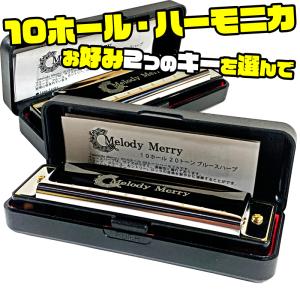 全12キーから２つ選んで　10ホールハーモニカ 20音 ブルースハープ Melody Merry Harmonica Blues Harp MH-100｜G&G MUSIC HOTLINE