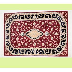 ペルシャ絨毯　玄関マット　カシャーンシルク　80×118 ｃｍ　手織り絨毯　絨毯｜gandh-ra