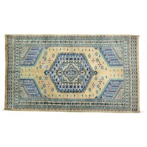 玄関マット　ミニラグ 92×154ｃｍ　手織り絨毯　じゅうたん　｜gandh-ra