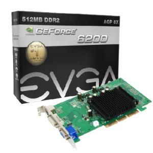 特別価格EVGA GeForce 6200 512 MB ddr2 AGP 8 x HDTV / DVI / VGAグラフィックスカード、512-a8-n405-kr並行輸入｜gandm-store