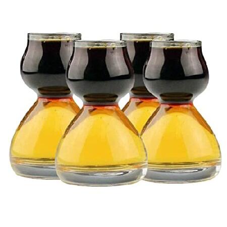 Quaffer Double Bubble Layered Shot Glass Plus Reci...