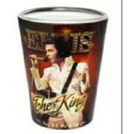 Elvis Presley &quot; The King &quot;ショットガラス新しいand licensed b...
