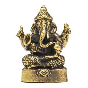 ガネーシャ 置物 ミニサイズ ブラス製 アジアン...の商品画像