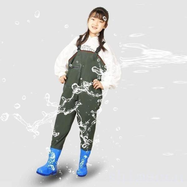 ウェーダー子供用チェストハイウェーダー胴長オーバーオールキッズ用レインウェアプレイウェアお砂場着女の...