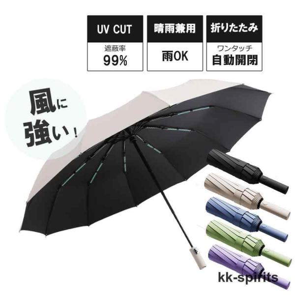 折りたたみ傘 自動開閉 日傘 遮光 遮熱 晴雨兼用 大きい UVカット コンパクト 傘 撥水加工 丈...