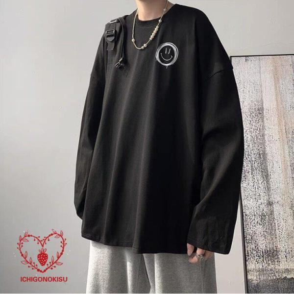 Ｔシャツ メンズ おしゃれ 春服 長袖 40代 50代 ｔシャツ 大きいサイズ スウェット ホワイト...