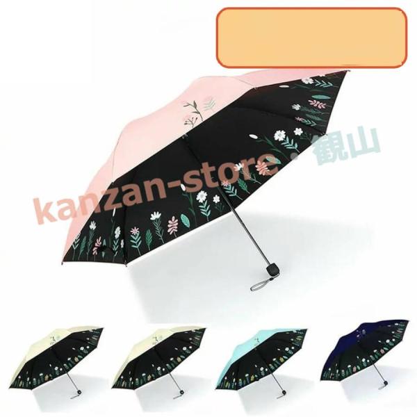 折りたたみ傘 日傘 折り畳み日傘 軽量 耐風構造 完全遮光遮熱 UVカット率99% 7本傘骨 晴雨兼...