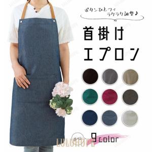 エプロン おしゃれ 保育士 かわいい 大きいサイズ カフェ デニム リネン メンズ レディース apron｜ganso-3103