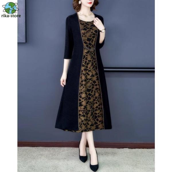 ワンピースドレス 50代 60代 40代 パーティードレス 結婚式 お呼ばれドレス 50代 大きいサ...