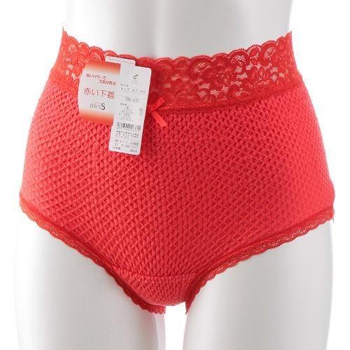 エトワール841 赤 LLサイズ ウエストレース ずりあがらないコットンショーツ エトワール海渡 赤...