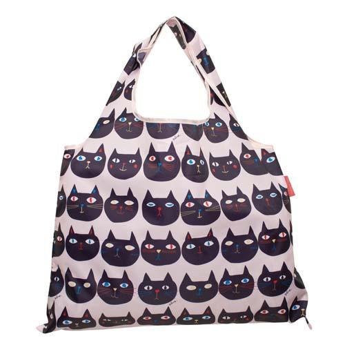 2WAYエコバッグ ミミココモモ DESIGNERS JAPAN 猫顔柄