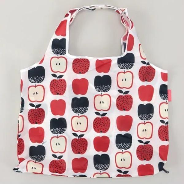 2WAYエコバッグ 赤青りんご アップル DESIGNERS JAPAN 果物