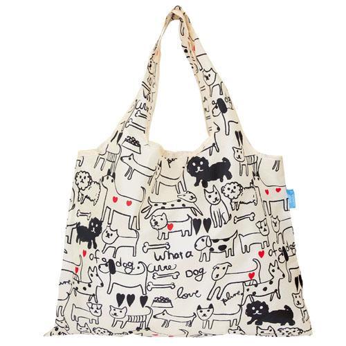 2WAYエコバッグ モノトーンドッグ DESIGNERS JAPAN 犬柄