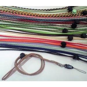 携帯 ネックストラップ 合皮 編み紐タイプ 長さ調節可