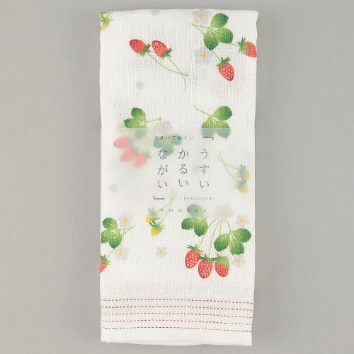 てぬぐいタオル 布ごよみ いちご 今治の日本製