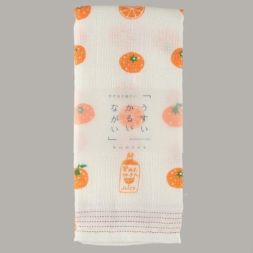 てぬぐいタオル 布ごよみ みかん 今治の日本製