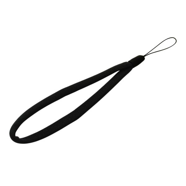 普通の携帯ストラップ 手に提げられる丸紐タイプ ブラック ハンドストラップ