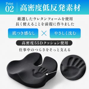 腰痛クッション 取手付き 持ち運び 高密度55...の詳細画像5
