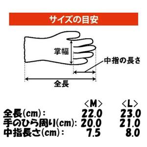 背抜き手袋 ゴム手袋 天然ゴム 快適ラバーズ ...の詳細画像2