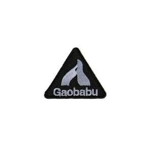 ガオバブ Gaobabuロゴ刺繍ワッペン ブラック/グレー  日本製