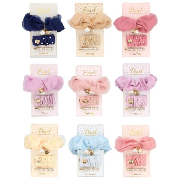 パールヘアアクセサリー スヌーピー サンリオ ハローキティ マイメロディ クロミ ちいかわ ハチワレ...