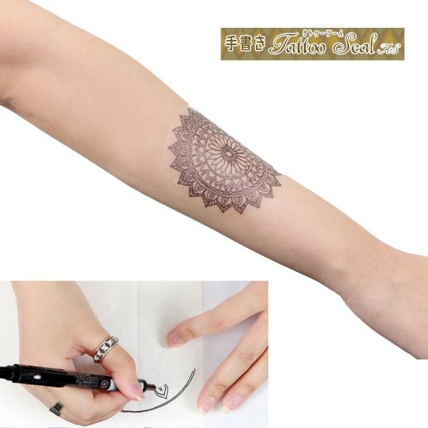 手書きタトゥーシールAS 2シート入り 手書き専用タトゥーシール 水不要タトゥーシール タトゥーシー...
